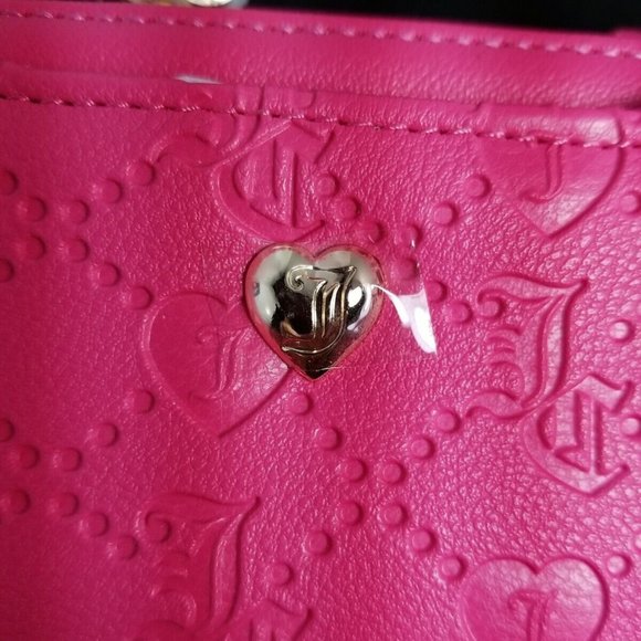 Juicy Couture PINK Deboss Free Love Semi Charmed Bifold W/ Pullout CC NWT - Picture 4 of 7